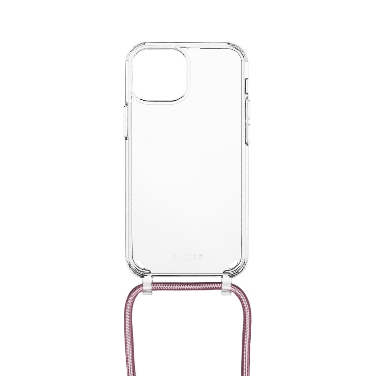Pouzdro FIXED Pure Neck s růžovou šňůrkou na krk pro Apple iPhone 12 mini - náhled 1
