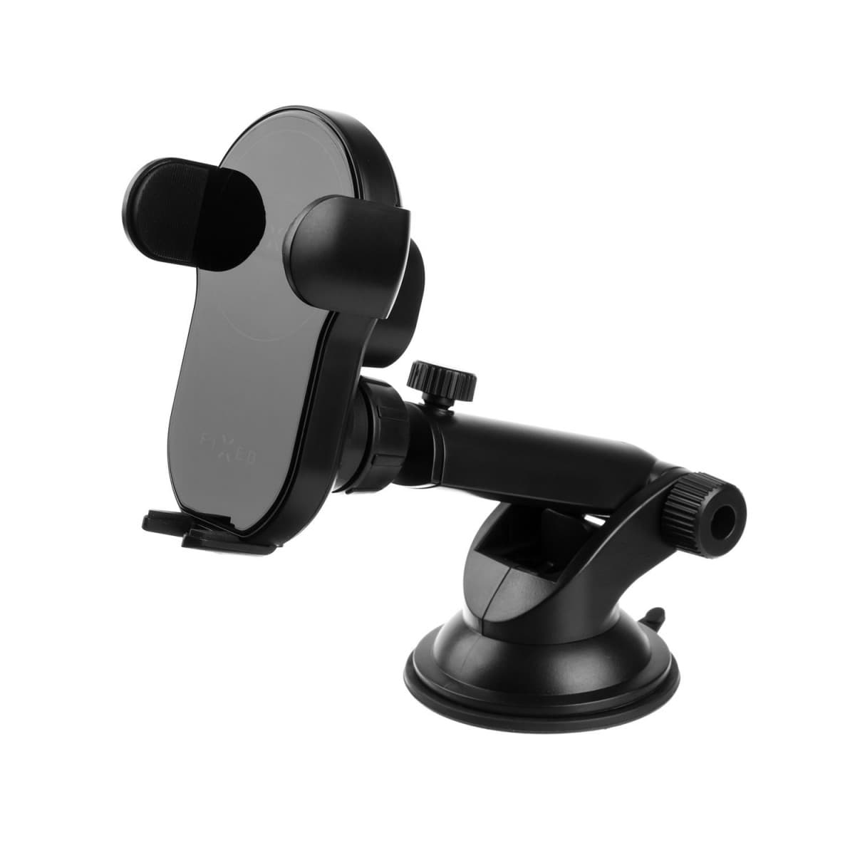 Automatický držák do auta s rychlým bezdrátovým nabíjením FIXED Matic XL na sklo nebo palubní desku, 15W, černý - náhled 1