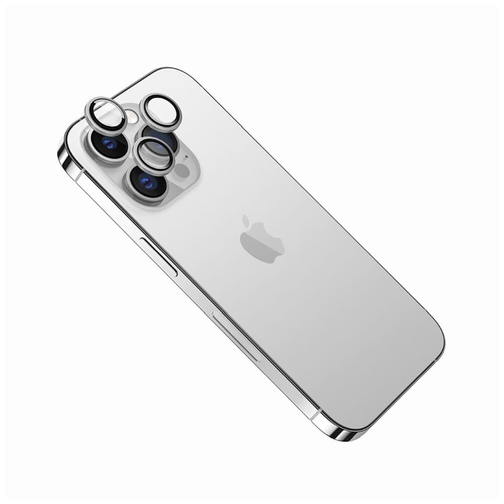 Ochranná skla čoček fotoaparátů FIXED Camera Glass pro Apple iPhone 14 Pro/14 Pro Max, stříbrná - náhled 1