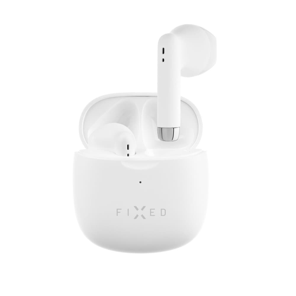 Bezdrátová TWS sluchátka FIXED Pods, bílá - náhled 1