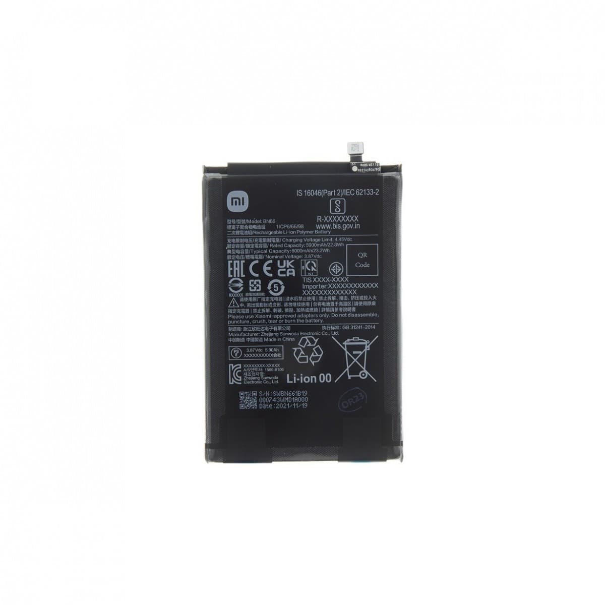 BN66 Xiaomi Original Baterie 6000mAh (Service Pack)
