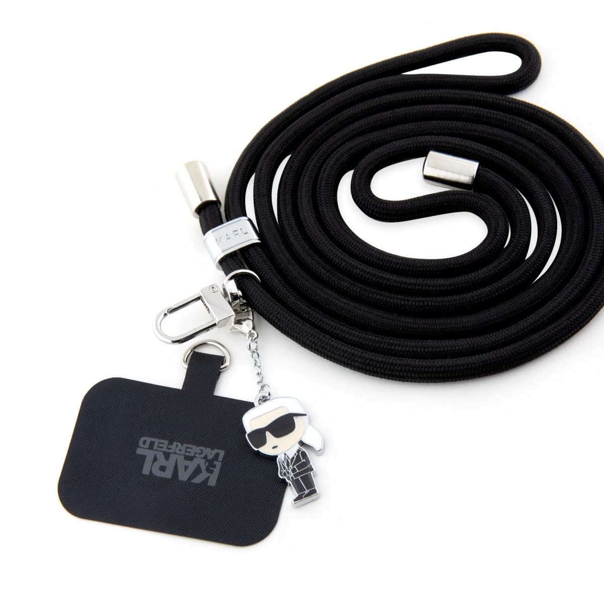 Šňůrka Crossbody Karl Lagerfeld Universal Cord and Ikonik Pins Black - náhled 1