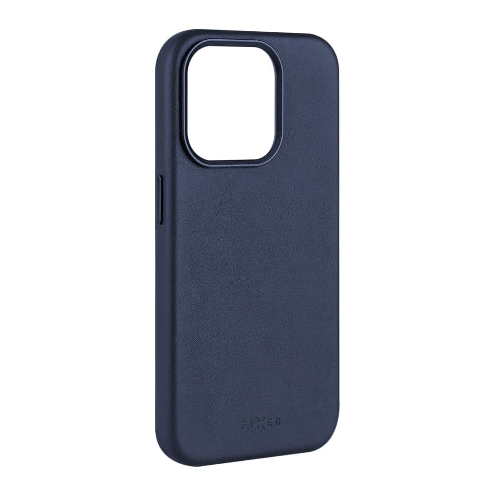 Kožený zadní kryt FIXED MagLeather s podporou Magsafe pro Apple iPhone 15, modrý - náhled 1