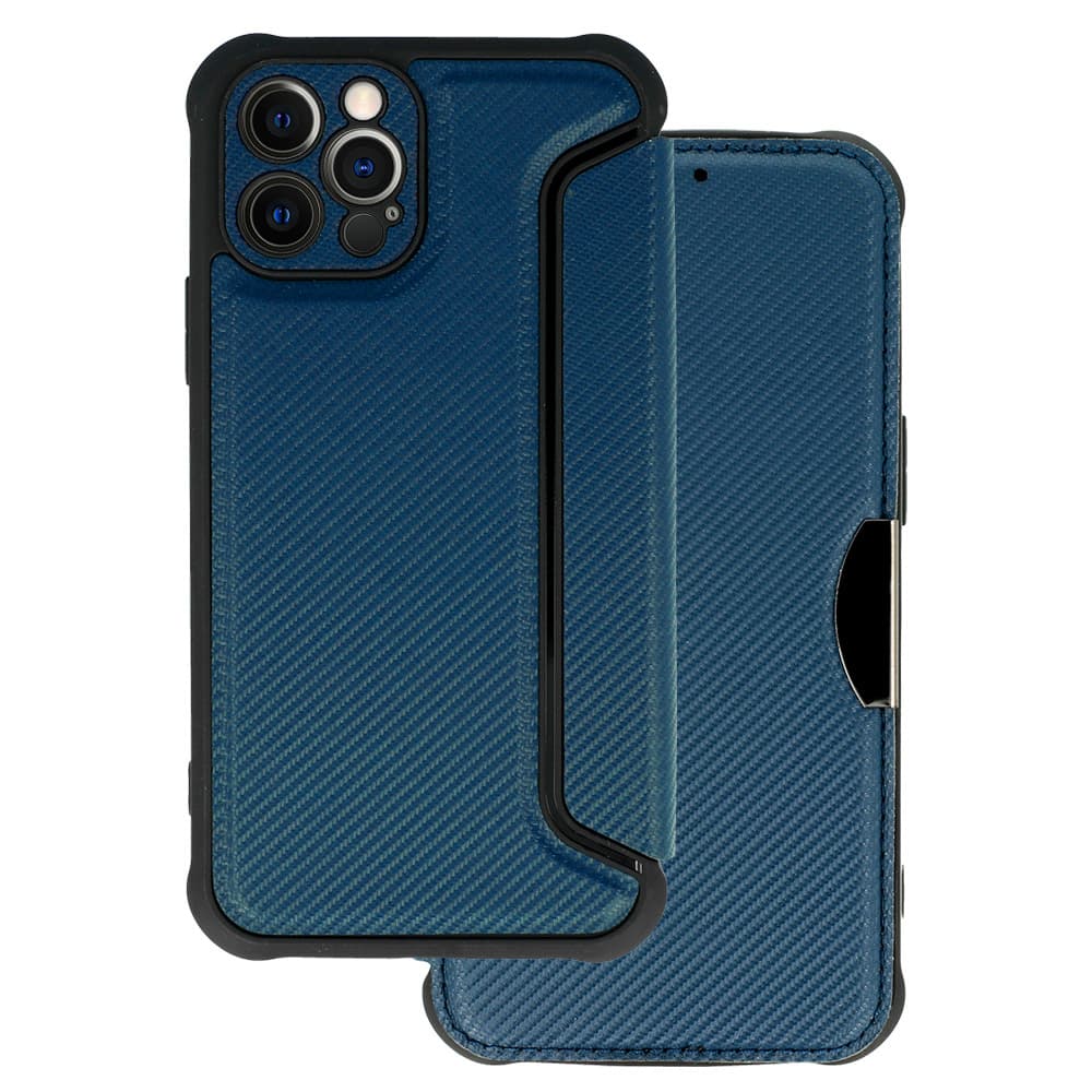Pouzdro Razor Carbon Book pro Iphone 12 Pro navy - náhled 1