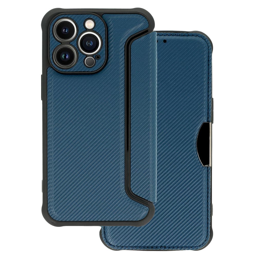 Pouzdro Razor Carbon Book pro Iphone 13 Pro navy - náhled 1