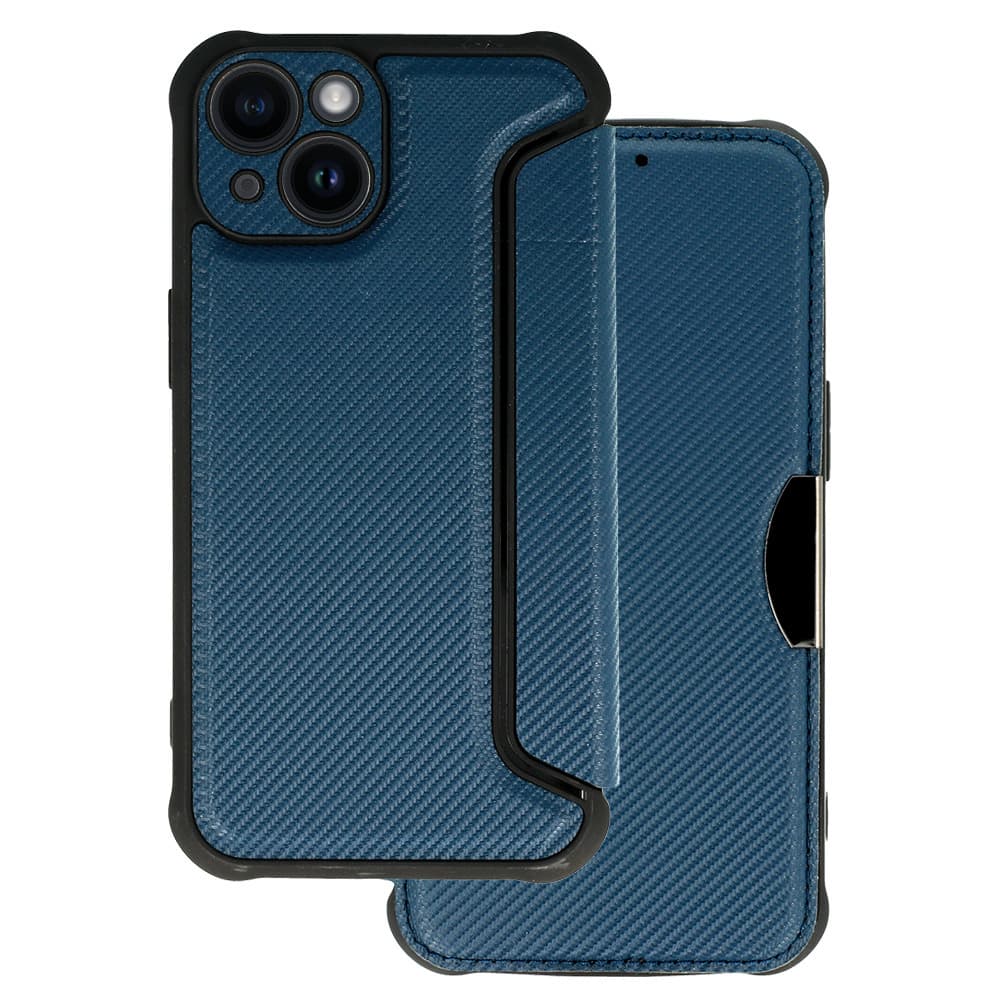 Pouzdro Razor Carbon Book pro Iphone 14 navy - náhled 1
