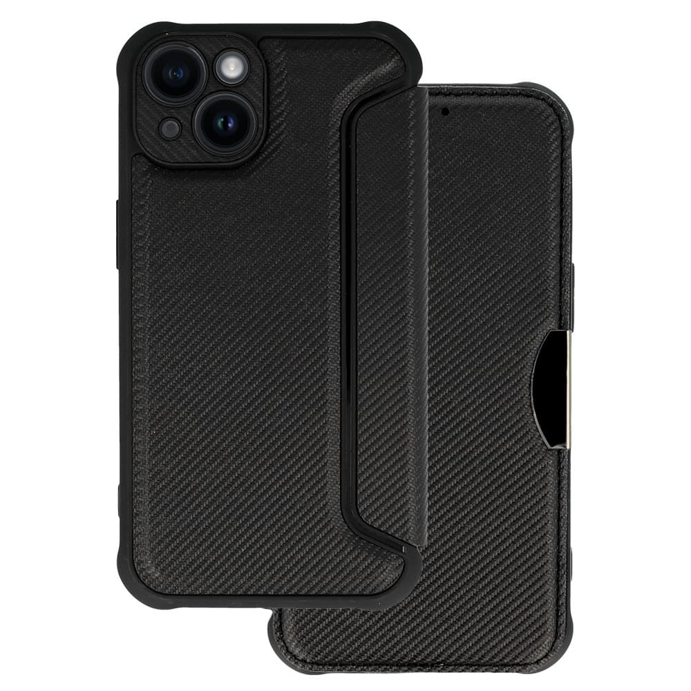 Pouzdro Razor Carbon Book pro Iphone 14 Plus černé - náhled 1