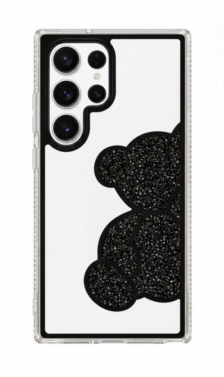 Zadní kryt Teddy Bear pro Samsung Galaxy S25 Ultra černý