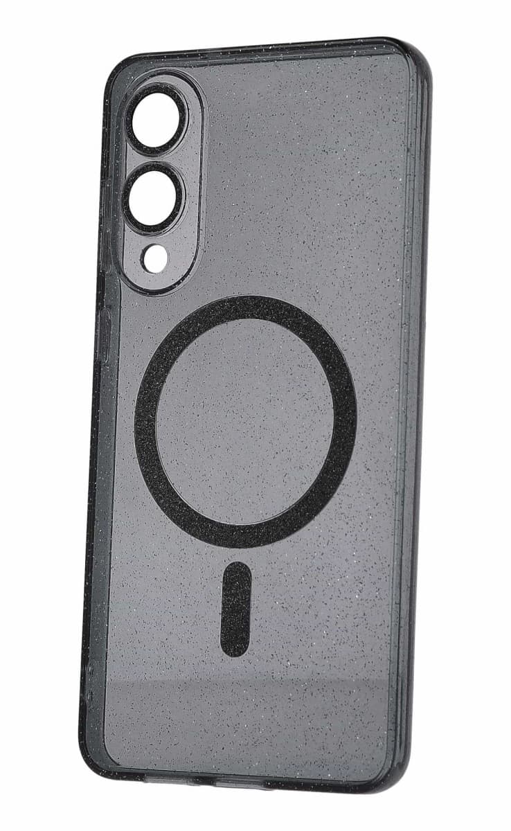 Zadní kryt Glitter Magsafe pro Samsung Galaxy S25 Edge black clear