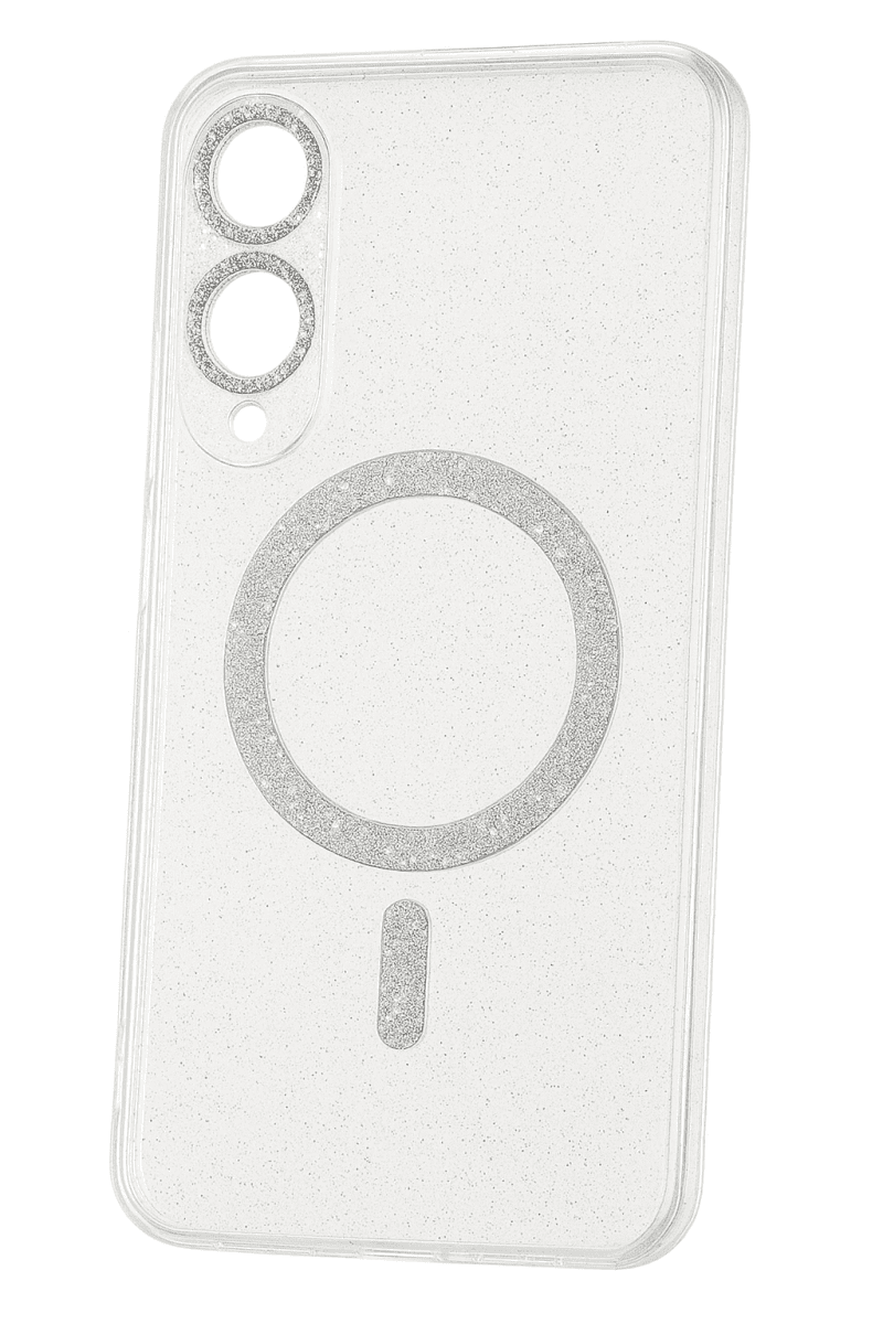 Zadní kryt Glitter Magsafe pro Samsung Galaxy S25 Edge transparent