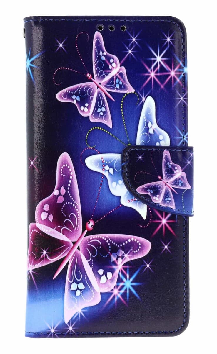 Pouzdro TopQ Vivo V50 Lite knížkové Modré s motýlky 140230 - náhled 1