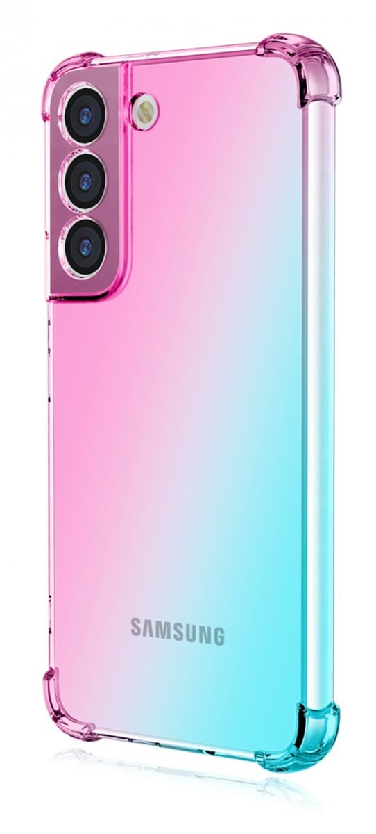 Kryt TopQ Samsung S23 Shock duhový mentolovo-růžový 110298