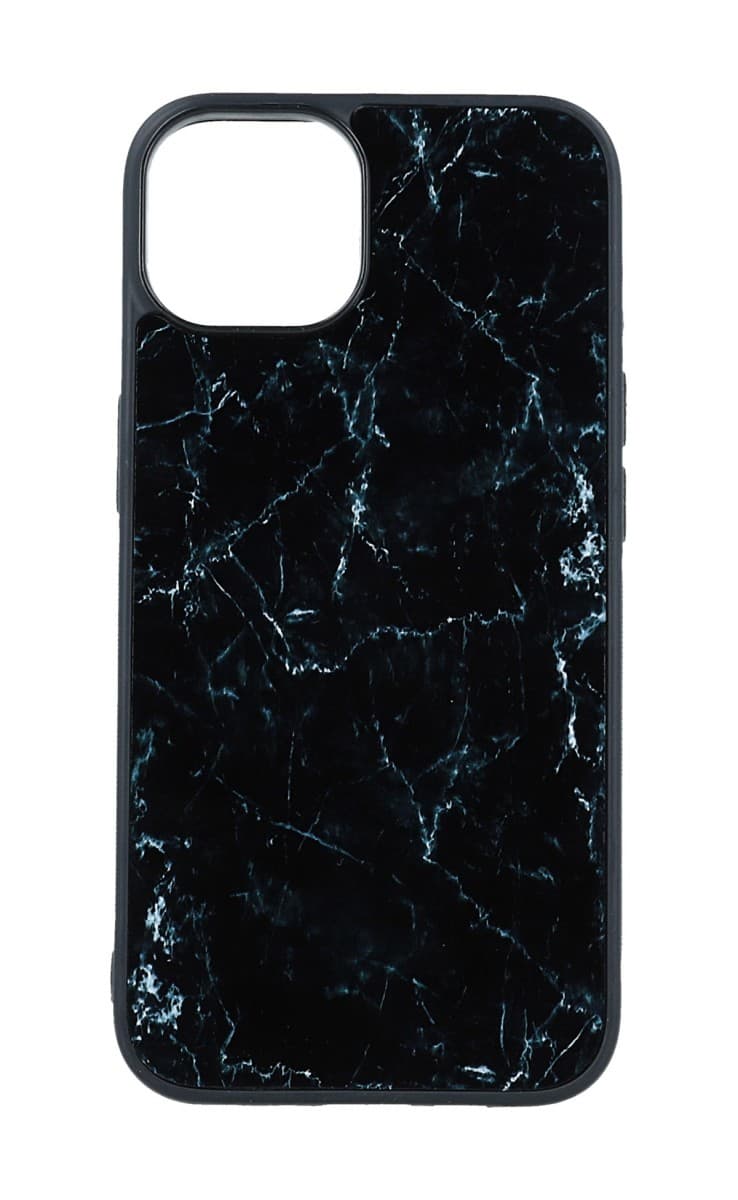 Kryt TopQ Marble iPhone 14 pevný Smoky Black 110476