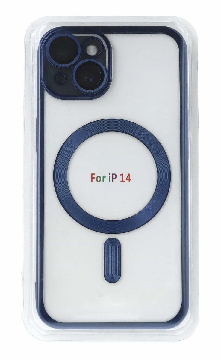 Zadní kryt Metallic MagSafe pro iPhone 14 Blue - náhled 1