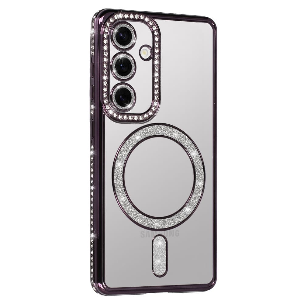 Zadní kryt Bling Magsafe pro Samsung Galaxy A57 5G fialový - náhled 1