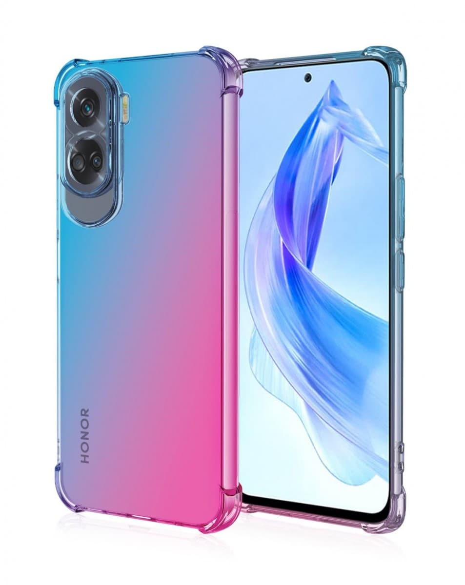 Kryt TopQ Honor 90 Lite 5G Shock duhový modro-růžový 120733