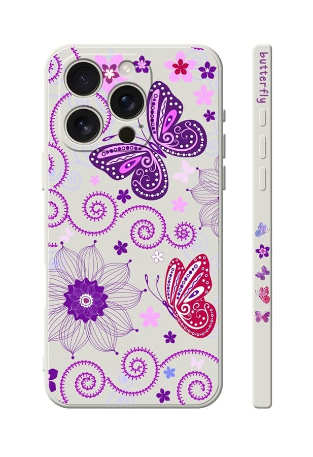 Kryt TopQ Design iPhone 16 Pro Fialoví motýlci 130748