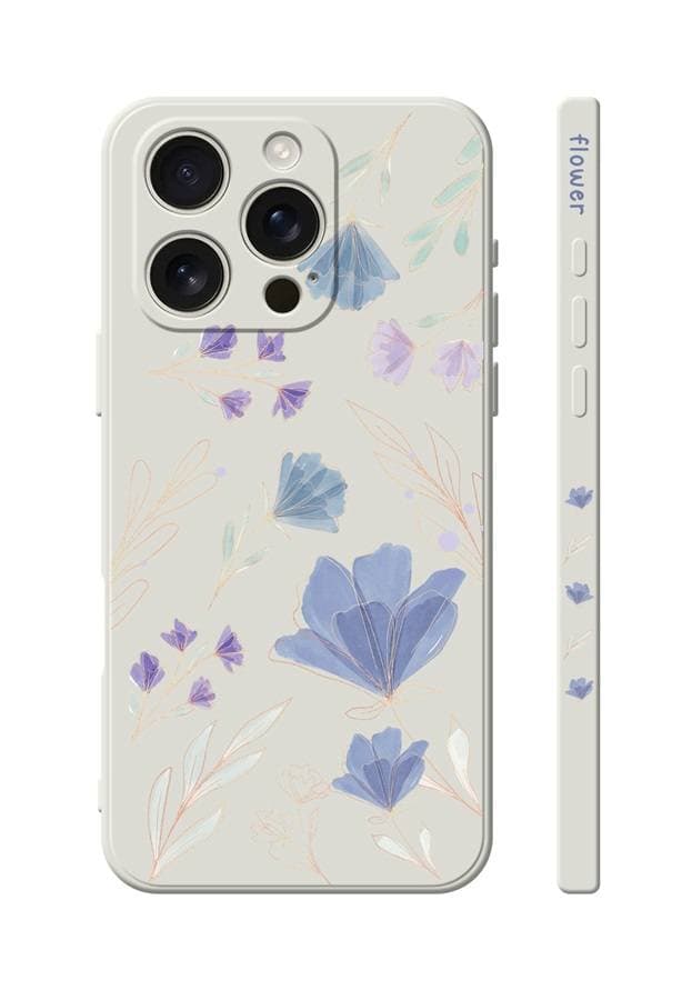 Kryt TopQ Design iPhone 16 Pro Max Modré kvítky 130793