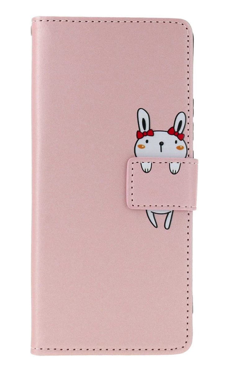 Pouzdro TopQ Xiaomi Redmi Note 13 Pro knížkové růžové s králíčkem 131054 - náhled 1