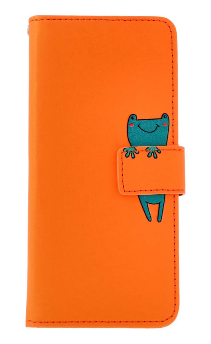 Pouzdro TopQ Xiaomi Redmi Note 13 Pro knížkové oranžové s žabkou 131056 - náhled 1