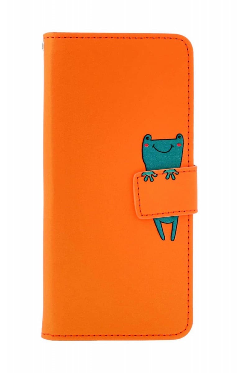 Pouzdro TopQ Xiaomi Redmi Note 13 Pro 5G knížkové oranžové s žabkou 131065 - náhled 1