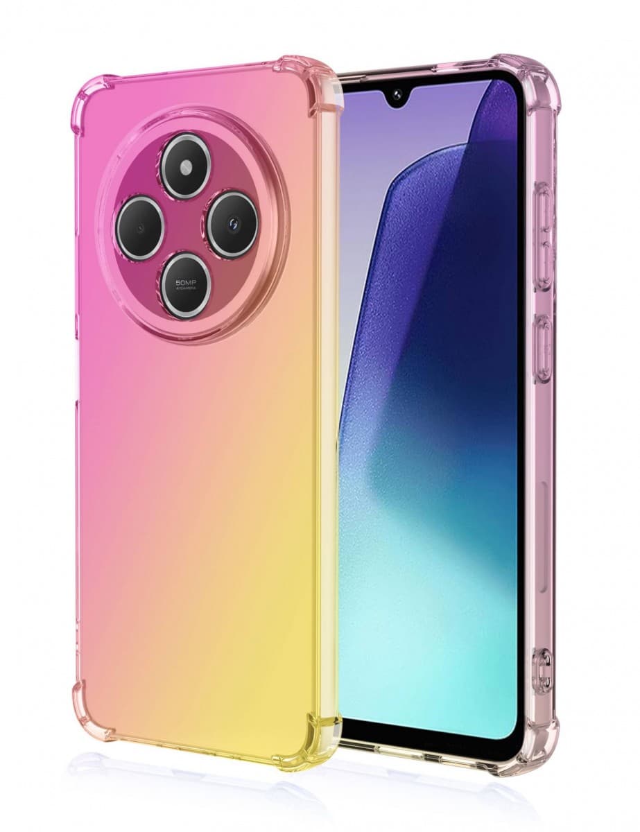 Kryt TopQ Xiaomi Redmi 14C Shock duhový růžovo-žlutý 131181
