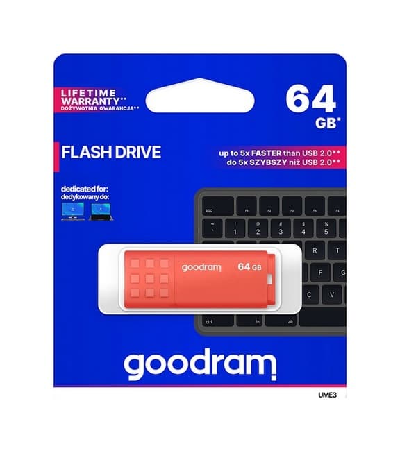 Flash disk GOODRAM UME3 64GB oranžový 91215