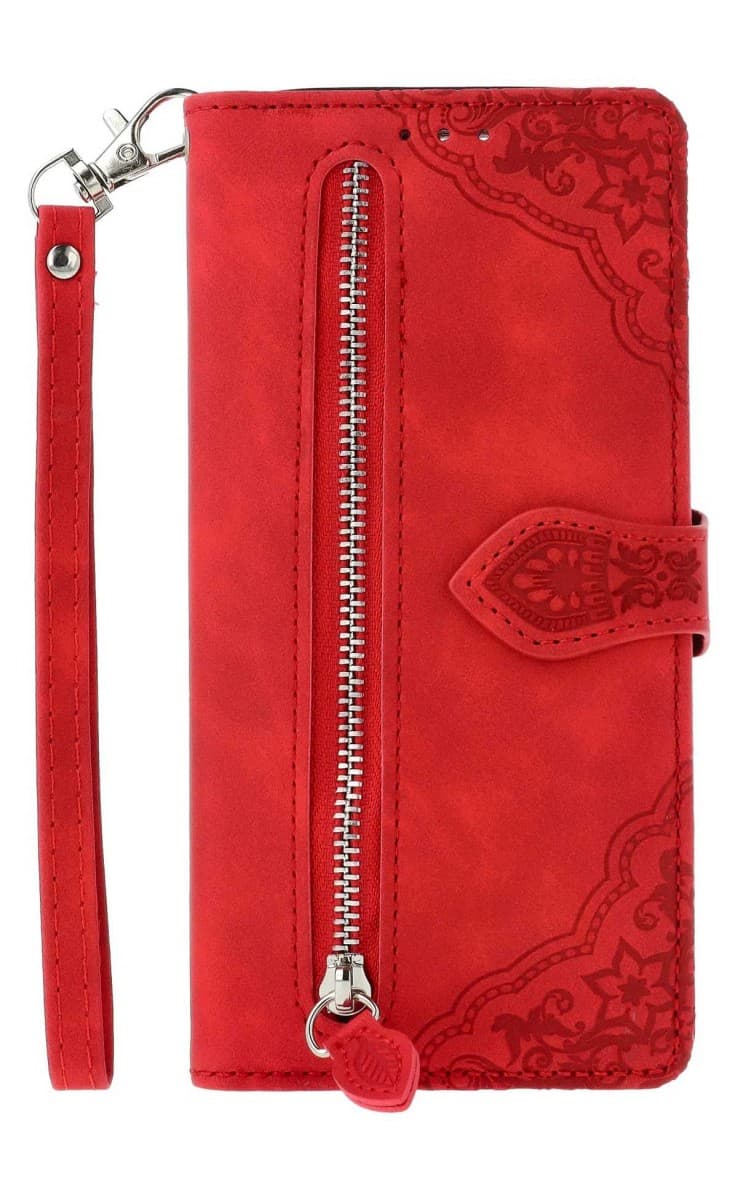 Pouzdro TopQ Xiaomi Redmi Note 13 Pro knížkové se zipem červené 131230 - náhled 1