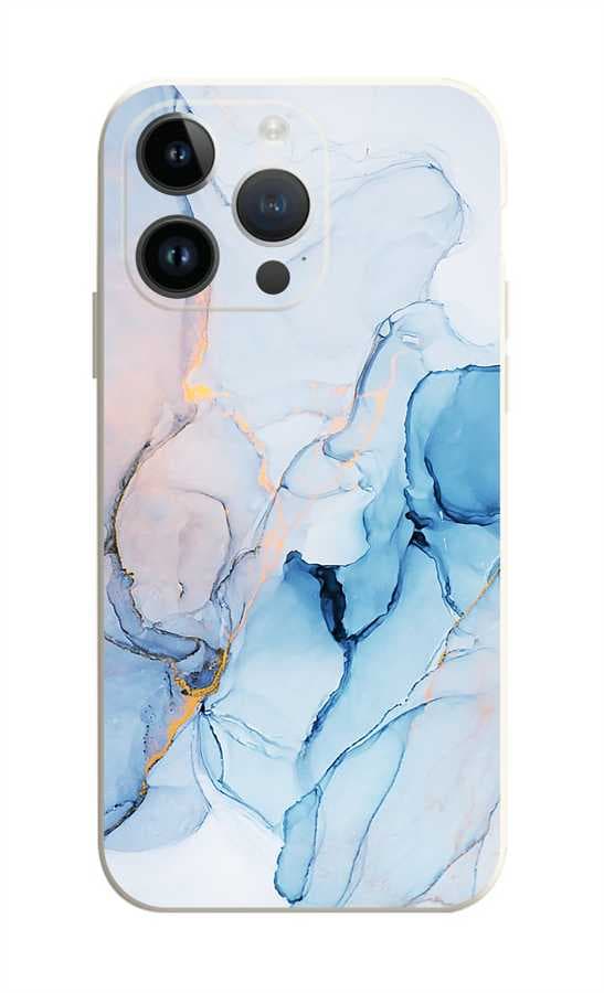 Kryt TopQ iPhone 14 Pro Mramor modrý 111302