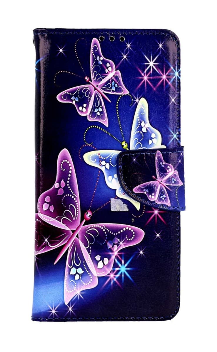 Pouzdro TopQ Xiaomi Redmi Note 13 Pro knížkové Modré s motýlky 121395