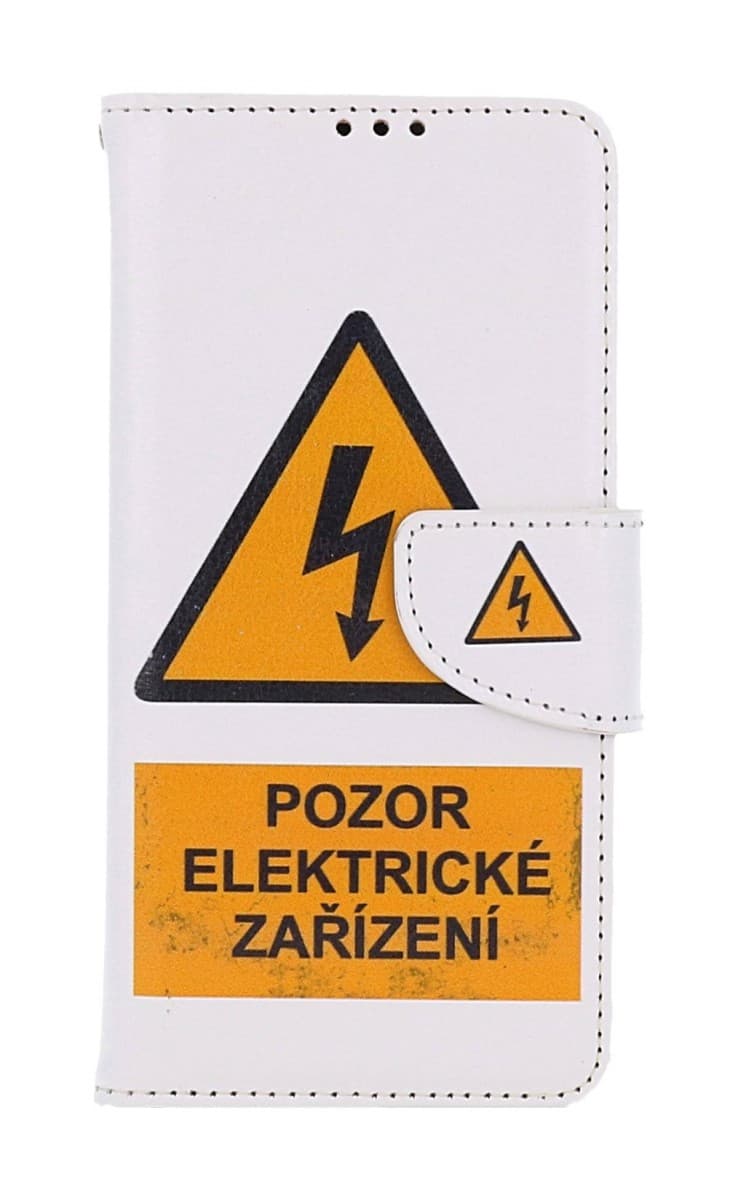 Pouzdro TopQ Xiaomi Redmi Note 13 Pro knížkové Pozor elektrické zařízení 121399