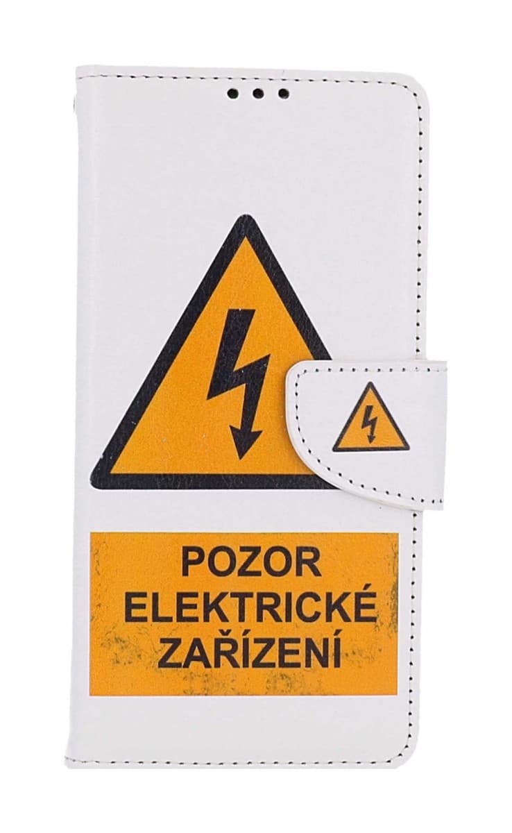 Pouzdro TopQ Xiaomi Redmi Note 13 Pro 5G knížkové Pozor elektrické zařízení 121411