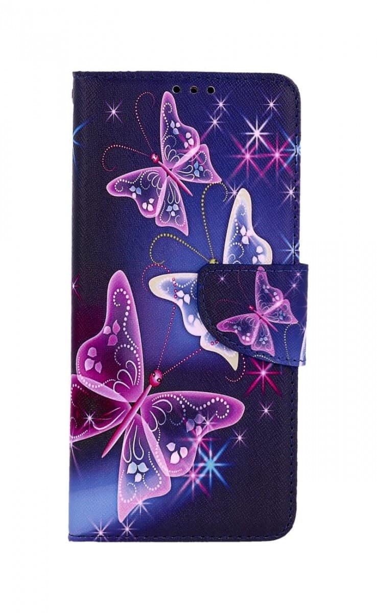 Pouzdro TopQ Realme 9 Pro knížkové Modré s motýlky 71443 - náhled 1