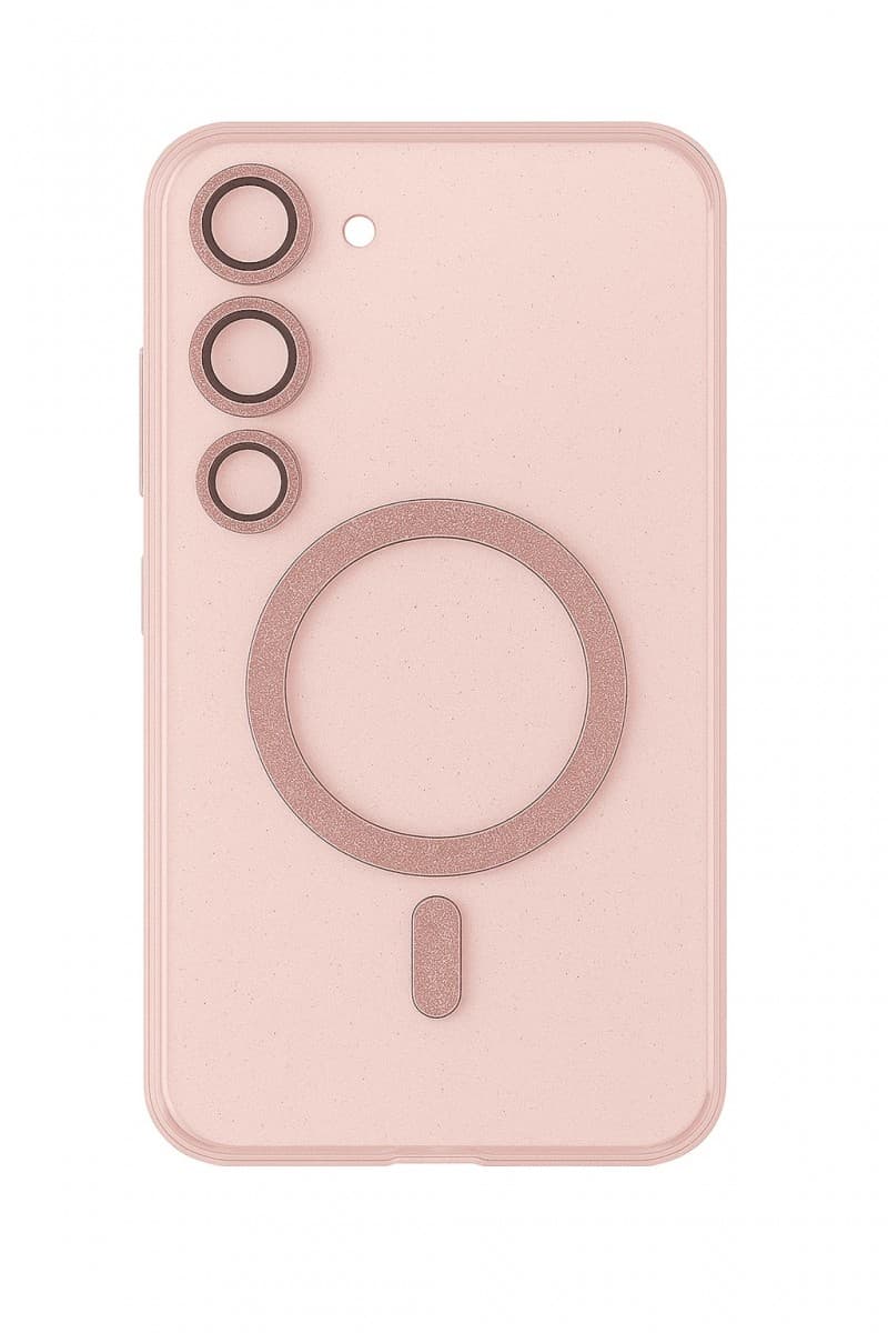 Zadní kryt Glitter Magsafe pro Samsung S24 FE růžový čirý