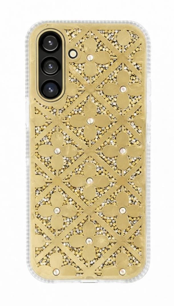 Zadní kryt Flower pro Samsung Galaxy S26 Plus zlatý