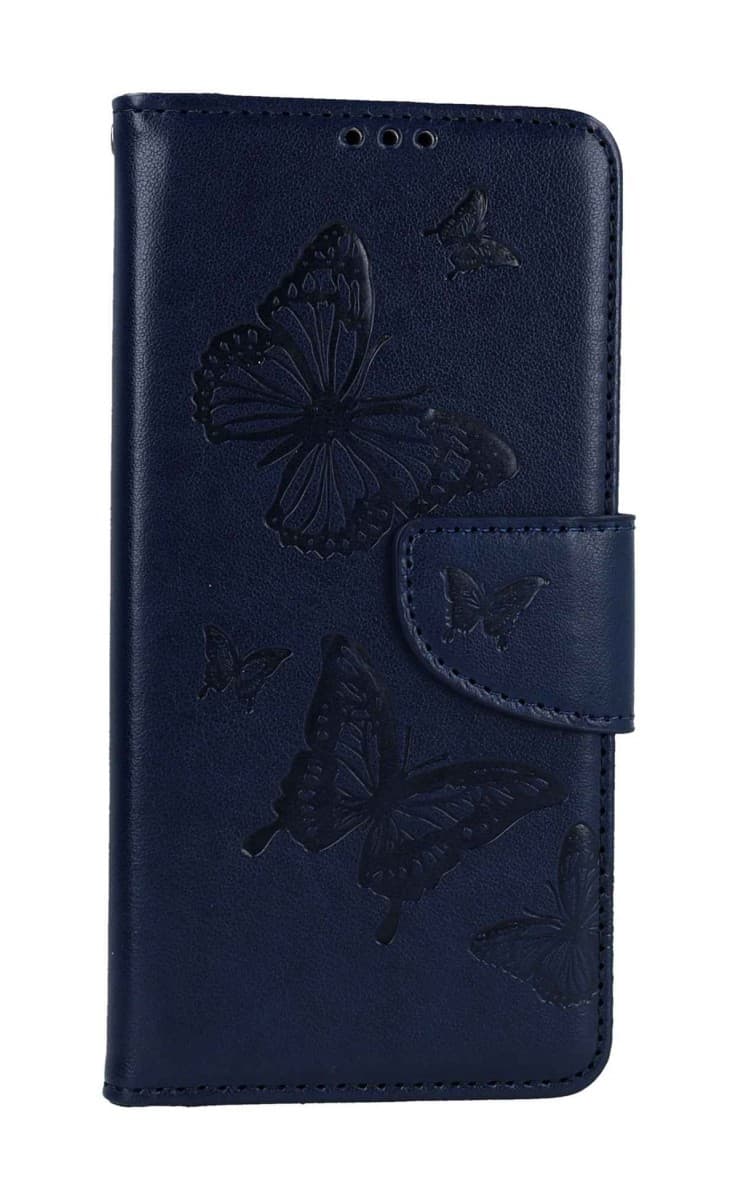 Pouzdro TopQ Xiaomi Redmi Note 12S knížkové Butterfly modré tmavé 111957