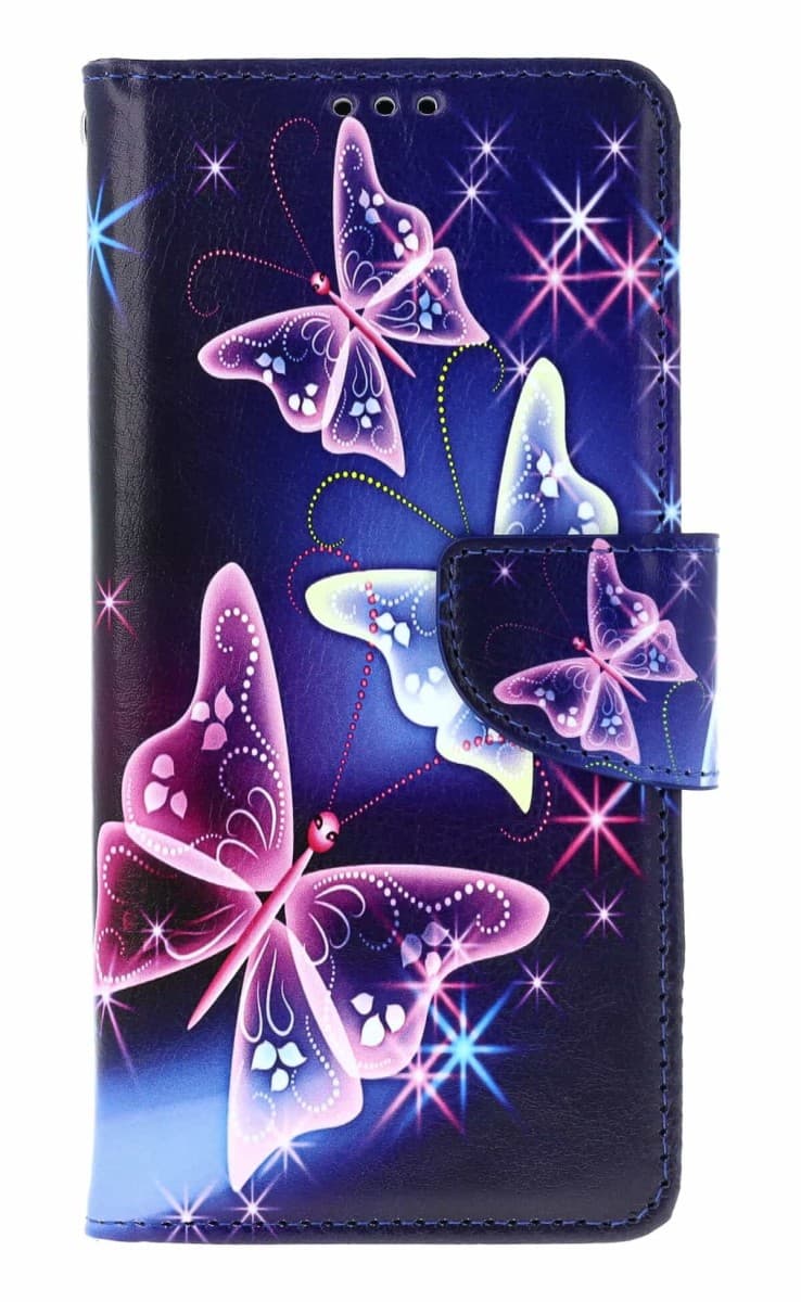 Pouzdro TopQ Xiaomi Redmi Note 15 knížkové Modré s motýlky 172092 - náhled 1