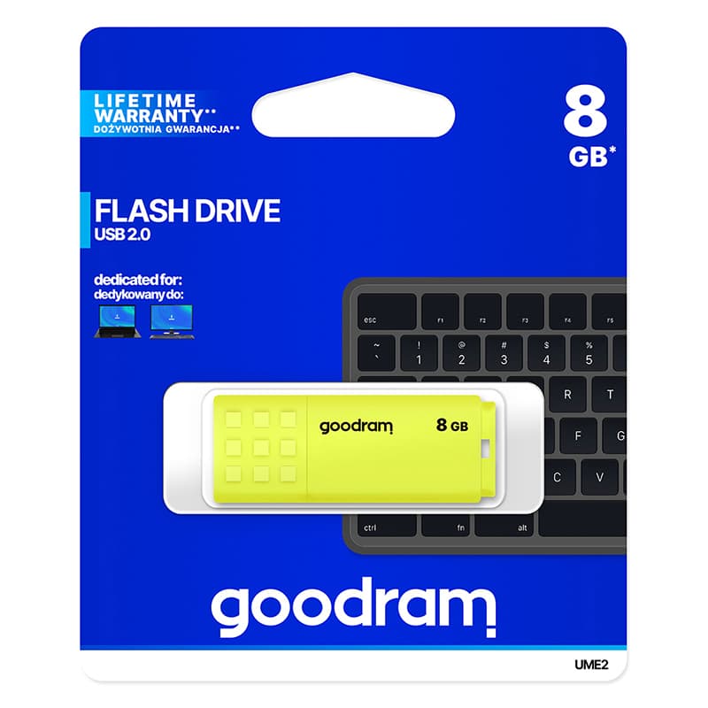 Flash disk GOODRAM UME2 8GB USB 2.0 žlutý - náhled 1