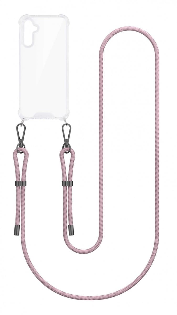 Kryt TopQ Armor Samsung A14 s růžovou šňůrkou průhledný 132259
