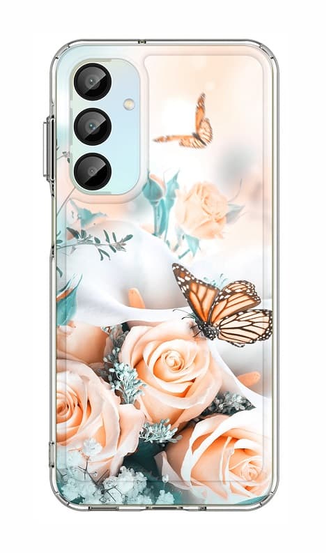 Kryt TopQ Image Samsung A16 Image pevný Růže s motýlem 132373