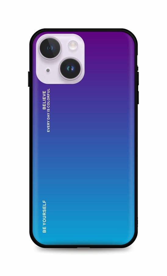 Kryt TopQ LUXURY iPhone 14 Plus pevný duhový purpurový 82500