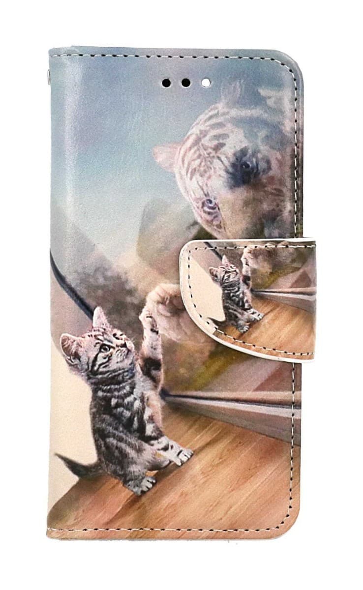 Pouzdro TopQ iPhone SE 2020 knížkové Odraz tygra 62588 - náhled 1