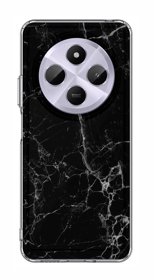 Kryt STYLE TopQ Xiaomi Redmi 14C pevný Mramor černý 132678