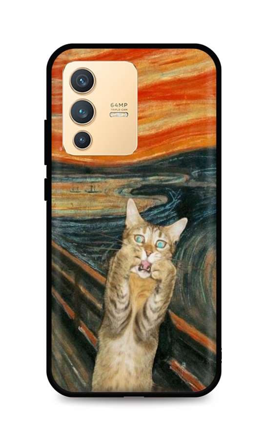 Kryt TopQ Vivo V23 5G silikon Scared Cat 72755
