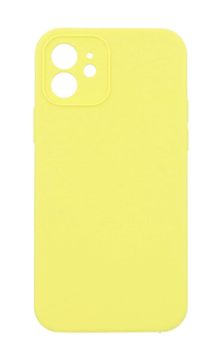 Kryt TopQ Essential iPhone 12 žlutý 92757