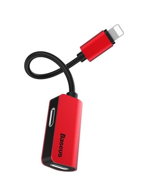 Adaptér Baseus L37 Lightning - 2x Lightning konektor červený 92802