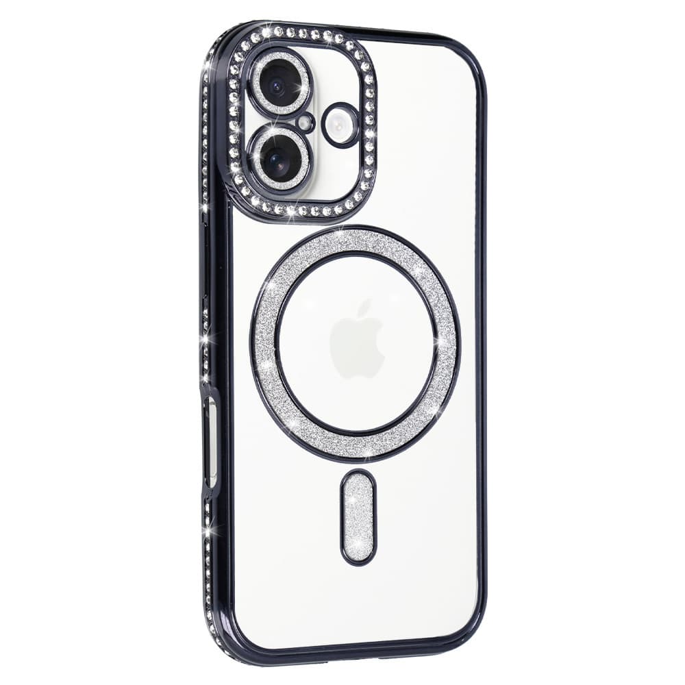 Zadní kryt Bling Magsafe pro iPhone 17 black