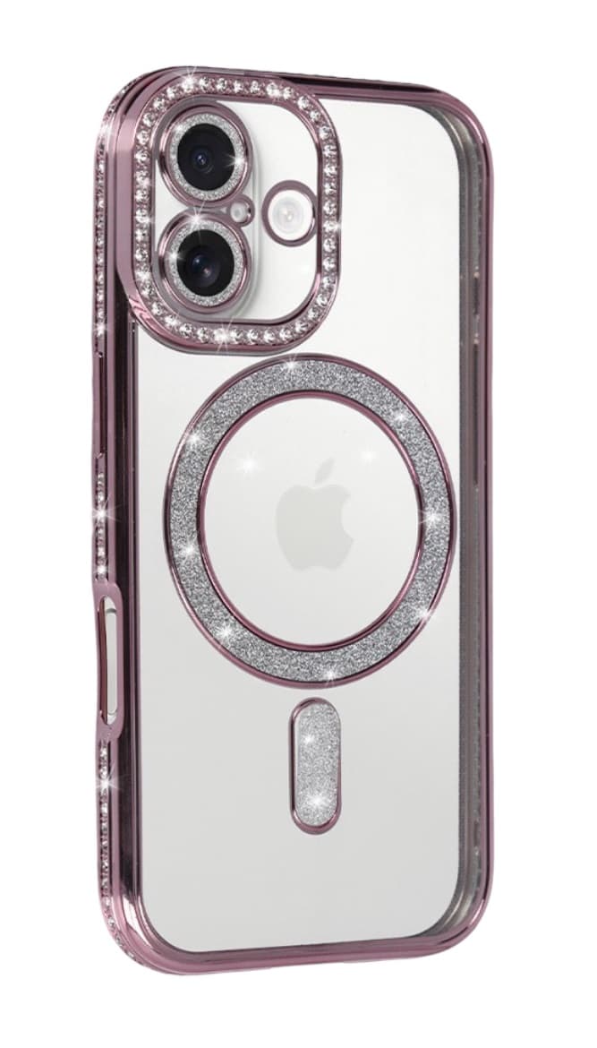 Zadní kryt Bling Magsafe pro iPhone 17 pink