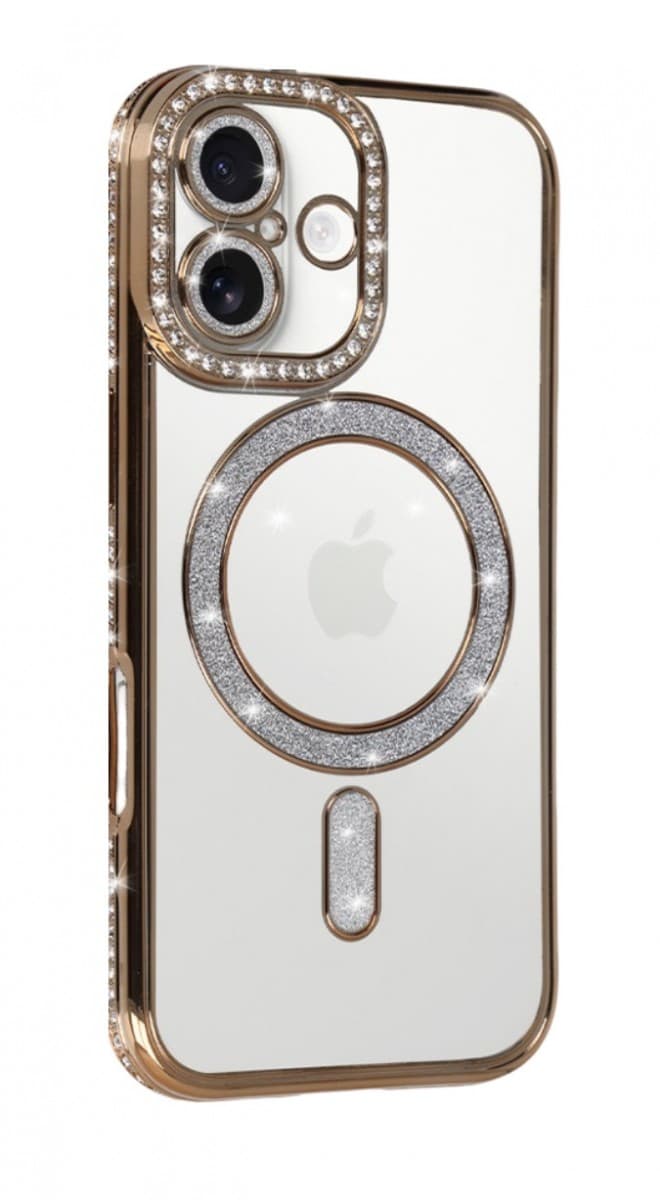 Zadní kryt Bling Magsafe pro iPhone 17 gold