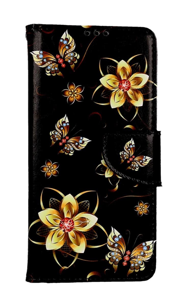 Pouzdro TopQ Xiaomi Redmi Note 12S knížkové Zlaté květy 112810 - náhled 1